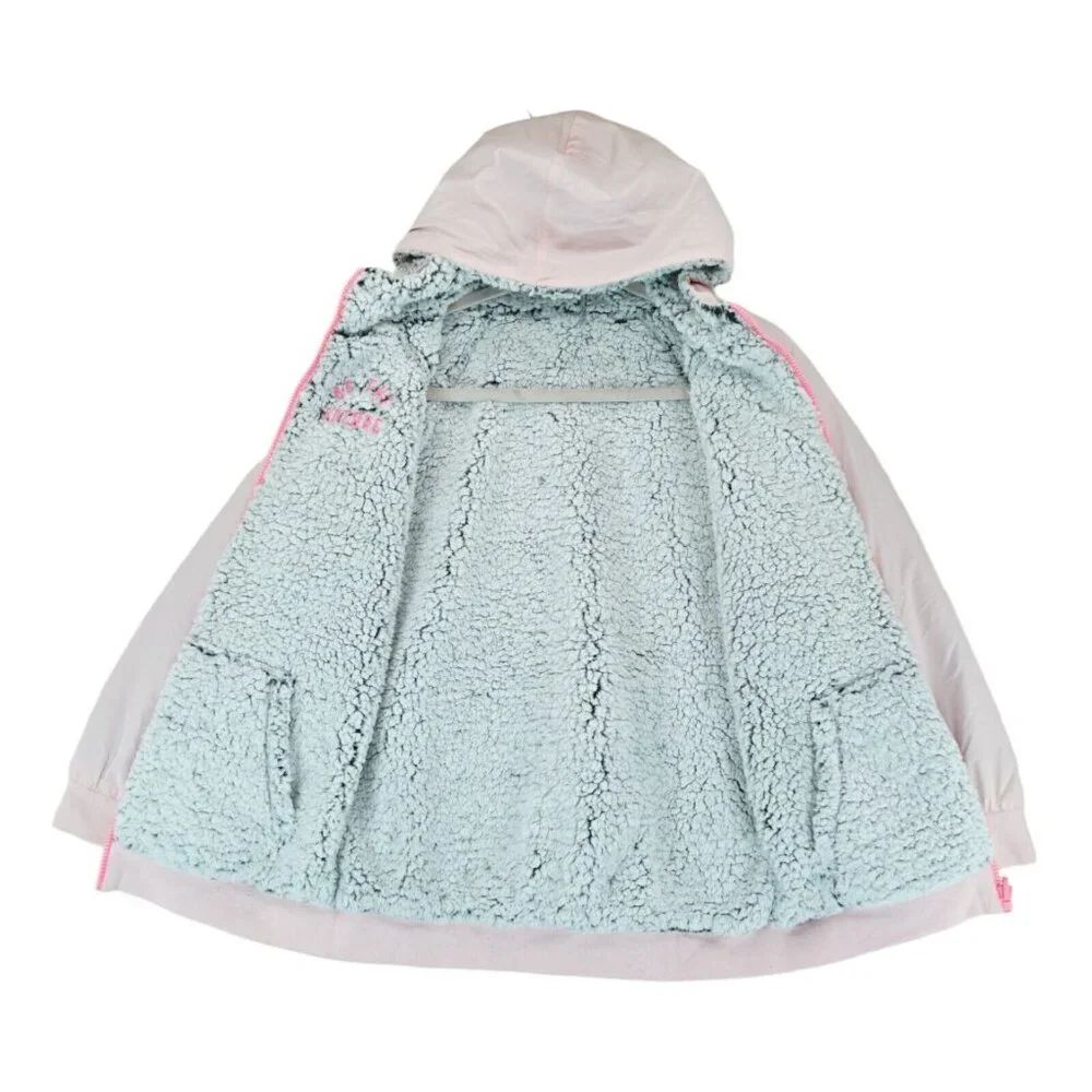 Girls justice Reversible‎ Super Soft Sherpa Jacket Size 12 Colorblock Full Zip